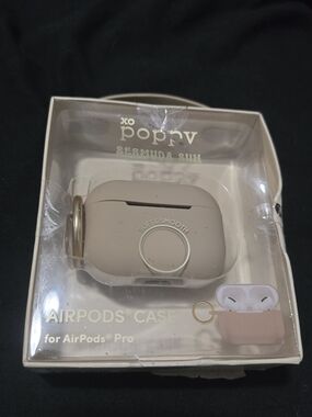 pop Soft & Smooth Beige AirPods Pro Case with Ring